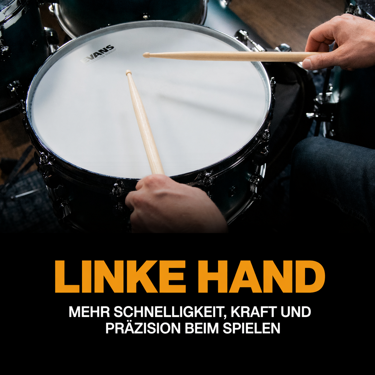 Linke Hand auf Deutsch